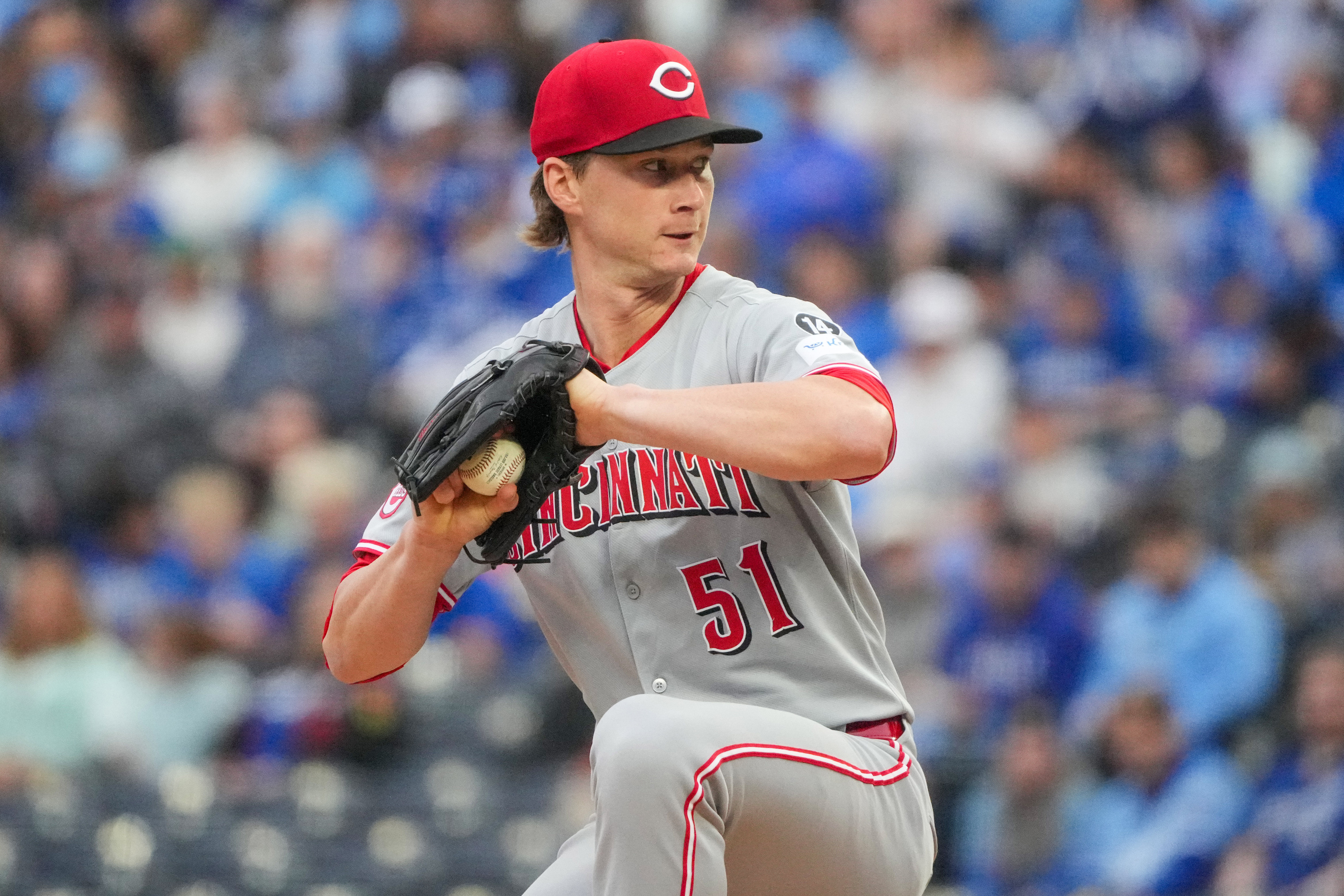 Brady Singer is pitching today - Source: Imagn